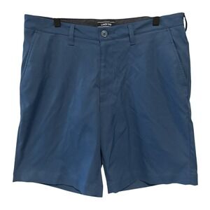 Lands' End Men's Traditional Fit Performance Shorts 36 Blue Golf Pickleball